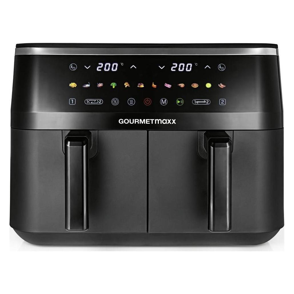 Gourmetmaxx FryUp XL Vertikaler Doppelkammer-Heissluftfritteuse (12 l) (16818)