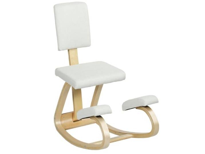 Chaise à Genoux Ergonomique avec Dossier siège Assis Genoux à Bascule Tabouret Ergonomique Tabouret Bureau orthopédique correcteur