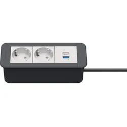 Kindermann CablePort Office frame 3-fach, 2x Strom + 1x USB-PD