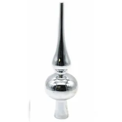 Weihnachtsdeko Weihnachtsbaumspitze Spitze Kugel silber