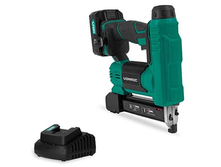 VONROC accu tacker – VPower 20V – Incl. 1000 nieten & 1000 spijkers – Incl. 4.0Ah accu en snellader