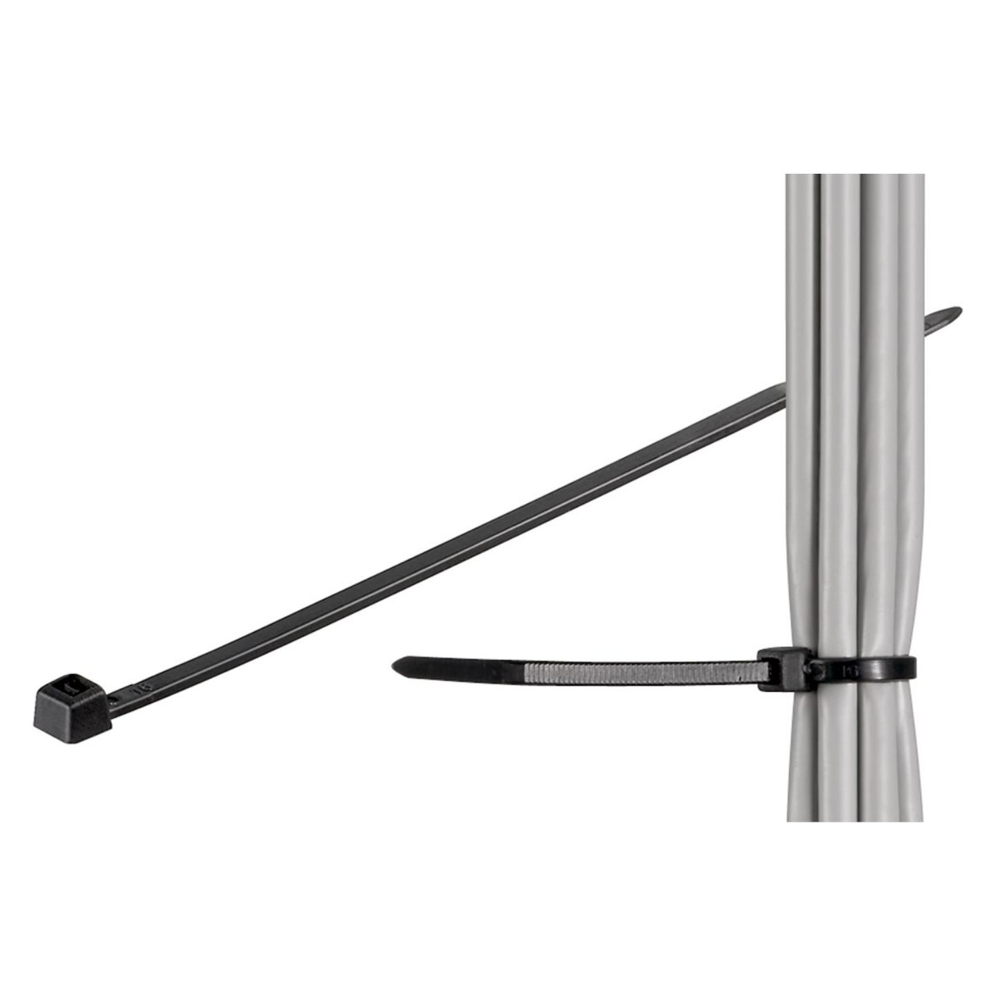 Goobay Kabelbinder, wetterfester Nylon, schwarz (295 mm, 100 Stk.) (17072)