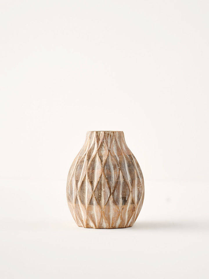 BELLA MAISON Vase ''Belis'' in Hellbraun - (H)15 cm - onesize