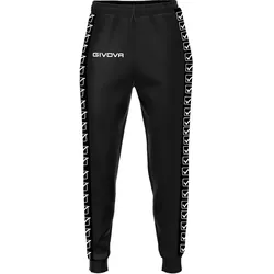 Givova, Unisex, Sporthose, Jogginghose mit Strickstreifen (M), Schwarz