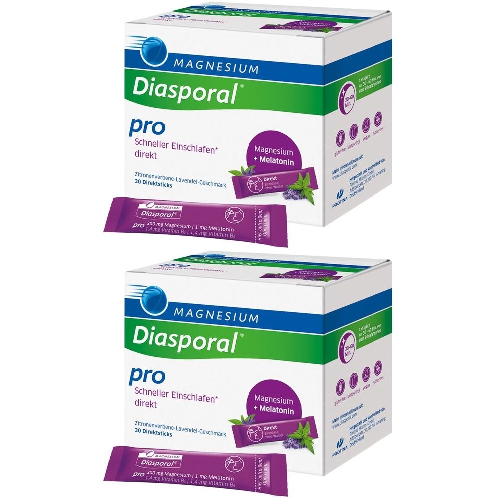 Magnesium Diasporal pro Schneller Einschlafen dir. 2x 2x30 St Granulat