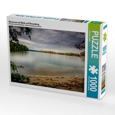 CALVENDO Puzzle Straussee mit Blick auf Strausberg | 1000 Teile Lege-Größe 64 × 48 cm Foto-Puzzle für glückliche Stunden