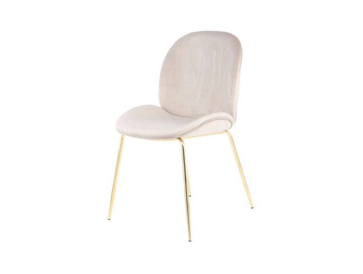 Kayoom Stuhl-Set, Beige, Messing, Metall, Kunststoff, 47x90x59 cm, abwischbar, Esszimmer, Stühle, Esszimmerstühle, Esszimmerstühle-Set