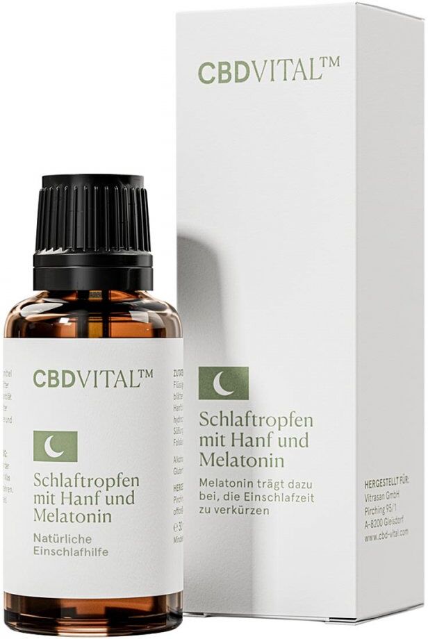 Schlaftropfen mit Hanf und Melatonin CBD VITAL