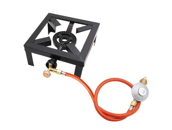 Tomshoo 8KW anneau d'ébullition au gaz brûleur en fonte grande cuisinière GPL cuisinière extérieure cadre en fer Portable réchaud de contrôle du feu approvisionnement de camp