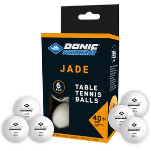 Donic-Schildkröt Tischtennisbälle Jade 40+, weiß, Ø 40mm, 6 Stück