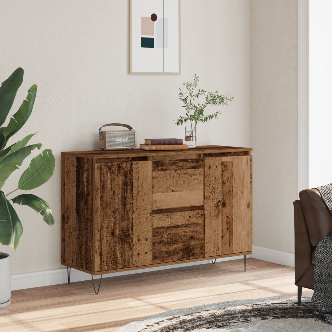 Borough Wharf Alannys 104 cm W Sideboard Old Wood 70cm H X 104cm W X 35cm D