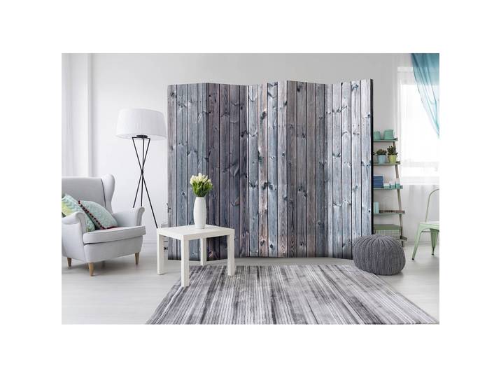 Paravent Rustic Elegance Polaire Gris 225 x 172 x 3cm 5 éléments