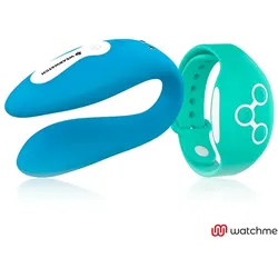 Wearwatch, Vibrator, Dual Pleasure Drahtlose Technologie Watchme Indigo / Aquamarine
