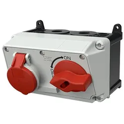 Mennekes 7616 Wanddose DUO,32A5p6h400V,IP44