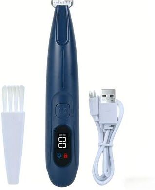 Fusion Finds Pet Hair Trimmer With LED & UV Light Waterproof Pet Grooming Clippers For Dogs & Cats blue