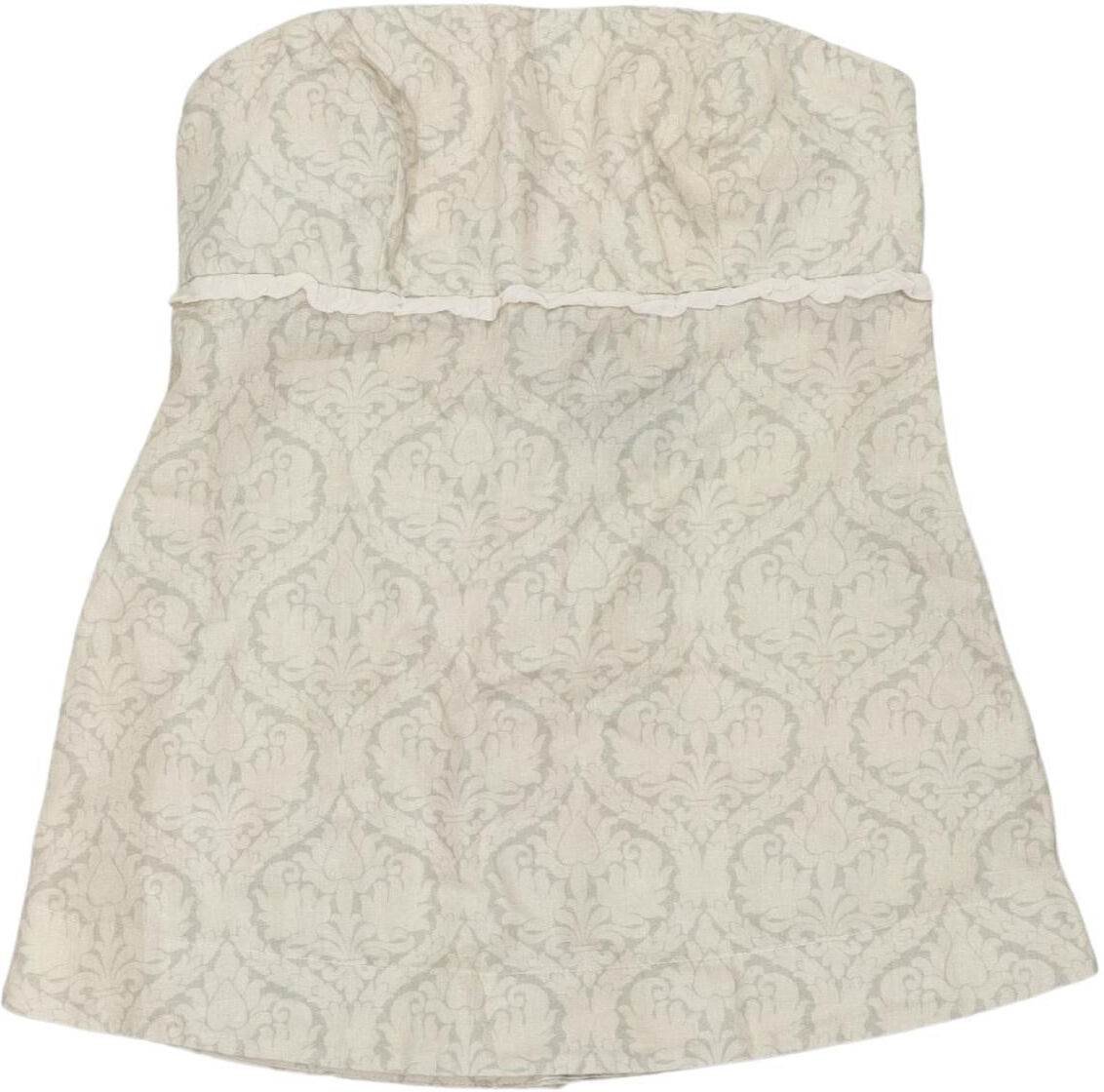 Twinset Damen Top, Beige, Gr. EU 36 (IT 42), Leinen / Viskose / Baumwolle - Second Hand