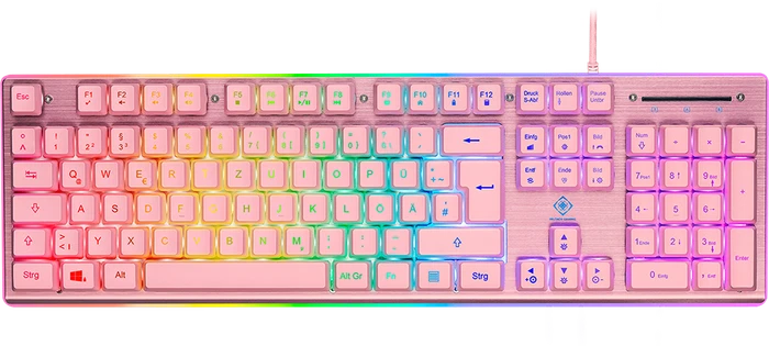 Deltaco PK75 Gaming Tastatur Membran RGB pink