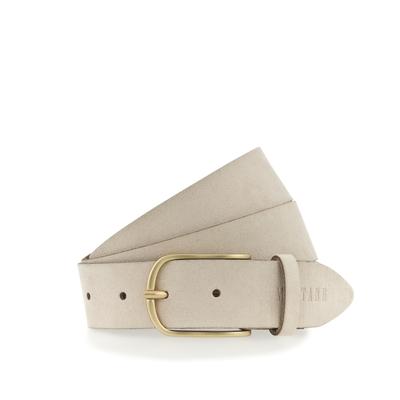 Ledergürtel MUSTANG "Anna", Damen, Gr. 100, cream, Rindsleder, Gürtel Ledergürtel, mit angerauter, velourisierter Oberfläche, 3,5 cm breit