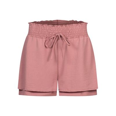 Shorts CLOUD 5IVE "CLOUD 5IVE Musselin Shorts 2-Lagig mit Gummibund", Damen, Gr. XL, US-Größen, rosa, 95% Polyester, 5% Elasthan, unifarben, loose fit, Hosen Shorts
