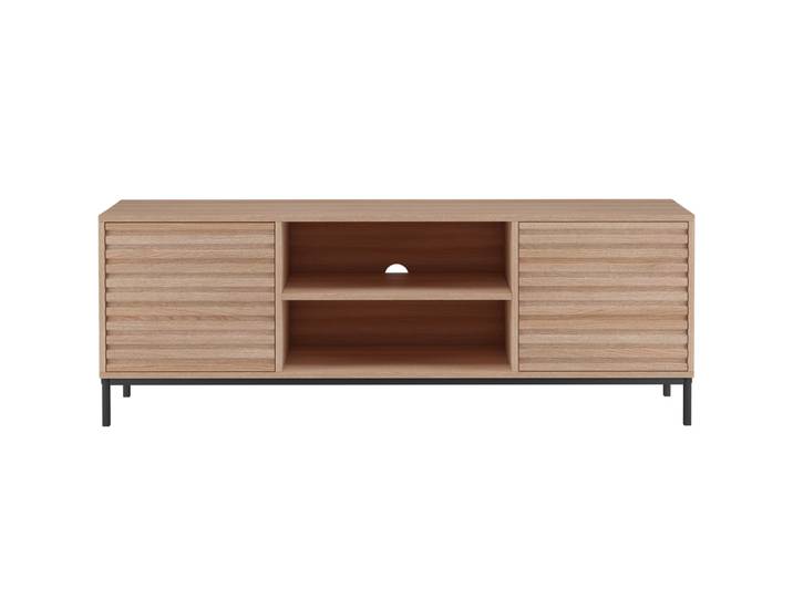 Lowboard CELINE Metall 140 x 40 x 50 cm Braun/Eichefarben/Schwarz