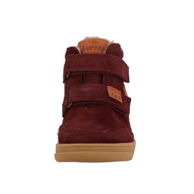 Trainingsschuh LURCHI "Lurchi Marki 2 Barefoot-TEX", Kinder, Gr. 24, rot (bordo), Leder, Schuhe