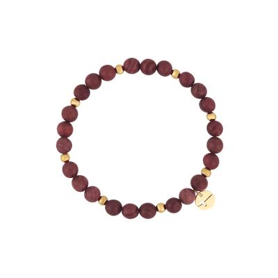 Armband TAMARIS "Schmuck Geschenk Edelstahl Armkette", gelbgoldfarben, braun, braun, Armbänder, Damen, 18cm, Edelstahl, Armband, mit verschiedenen Farbsteinen oder Glasperlen