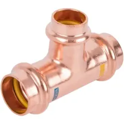 HS AQUAGAS V T-Stück 28 x 28 x 28 mm 45100282828 Kupfer, Press Copper, Fitting für Gas und Wasser