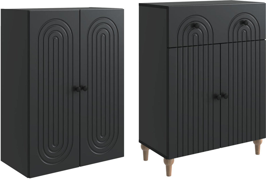 Bloomsbury Market Storage Cabinet Black 90cm H X 66cm W X 34.5cm D