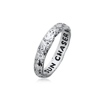 Silberring HAZE & GLORY "Ring Bandring - Sun Chaser 925 Silber" Gr. 62, silber, Fingerringe, Herren, 62, Silber 925 (Sterlingsilber), Silberring