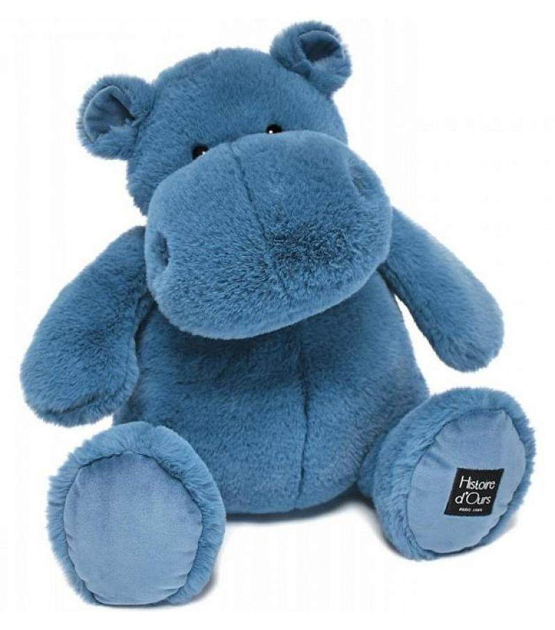 Histoire d´Ours Pluche Hippo, blauw, 40 cm