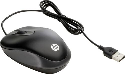 HP Maus USB Optisch Schwarz, Grau 3 Tasten 1000 dpi
