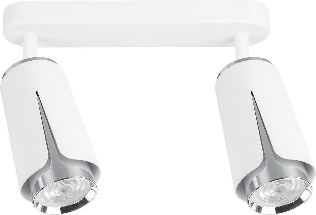 Milagro Plafondlamp FLOWER met lichtstrip en twee spots, wit, 2xGU10, 8W