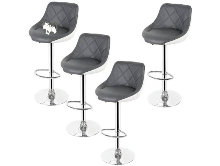 Barhocker, Möbel, Hocker Höhenverstellbar, Stehstuhl, Kunstleder, Bequeme Rückenlehne, Ergonomisch, für Bars, Pubs, Küche und Restaurants