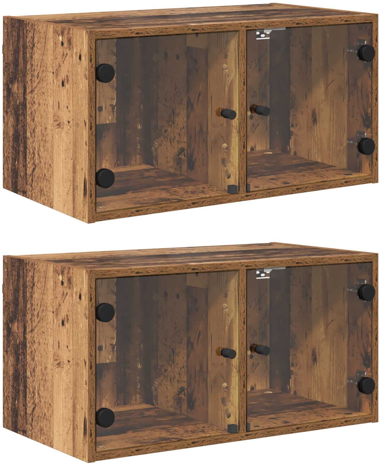 vidaXL Cabinets muraux 2 pc 68 x 37 x 35 cm Bois d'ingénierie