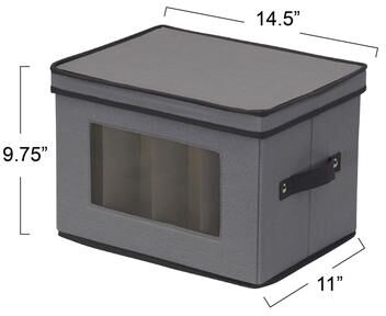 Household Essentials "Champagne Flute Storage Box - 11.0""L x 14.5""W x 9.8""H"