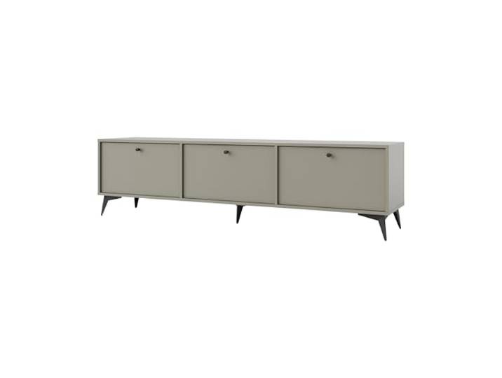 Margaret Hadas24 TV-Schrank TIVARO 180cm mit 3 Türen, Schwarze Füßen in Form eines Seesterns, beige