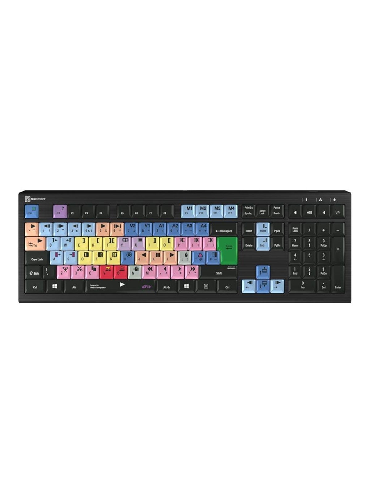 Logickeyboard Avid Media Composer Astra 2 - Tastatur - Englisch (UK) - Schwarz