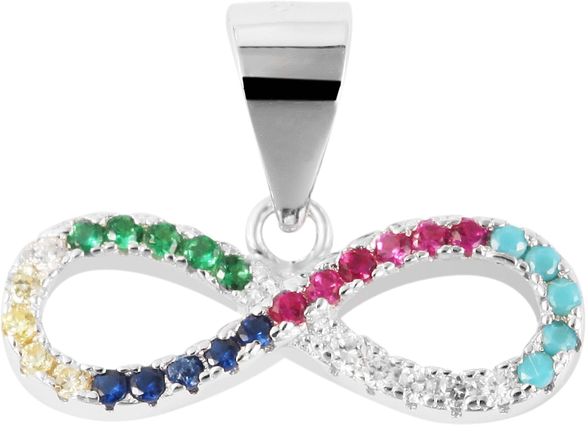 Kettenanhänger ADELIA´S "Damen Anhänger ¿ Unendlichkeitszeichen Anhänger aus 925 Silber mit Zirkonia", silber, Schmuckanhänger, Damen, Kettenanhänger