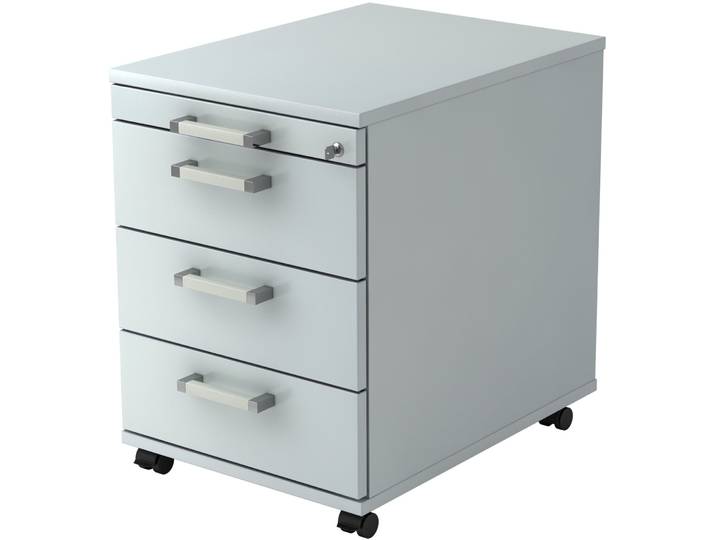 Rollcontainer Office grau Holzwerkstoff B 42.8 H 59 cm - Rollcontainer