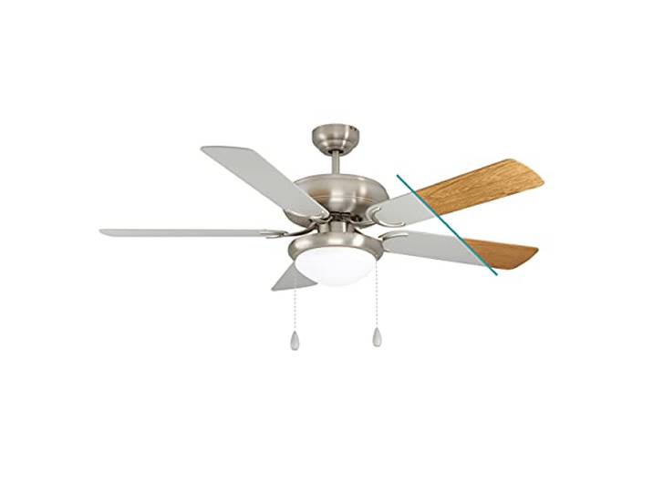 EGLO Deckenventilator BALLINA,5 Flügel Ventilator mit Licht, Zugkette