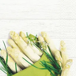 500x DUNI Tissue-Serviette 33 x 33 cm White Asparagus 3-lagig