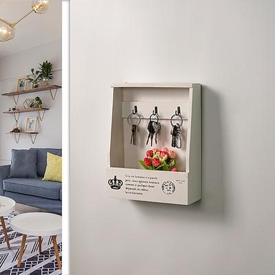 Wandmontierte Schlüsselaufbewahrungsbox aus Holz, wandmontierte Tür, Wohnzimmer, kreative Inneneinrichtung, Dekoration, Eingang