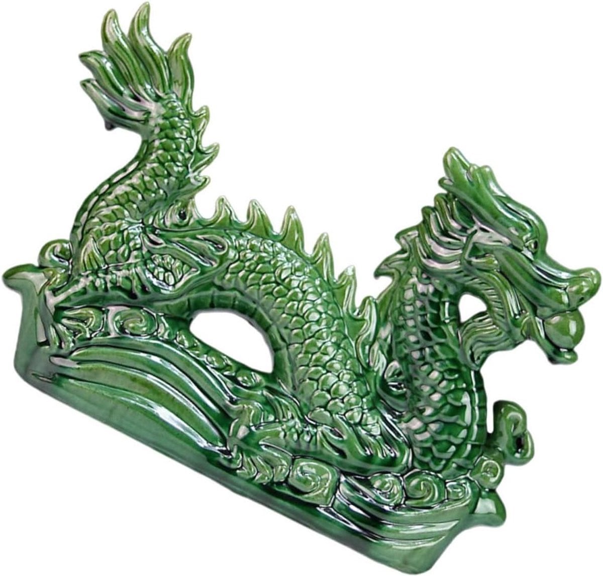 Happyyami Keramisch Drakenornament - Chinees Dierenriem Dierenbeeldje voor op Tafel