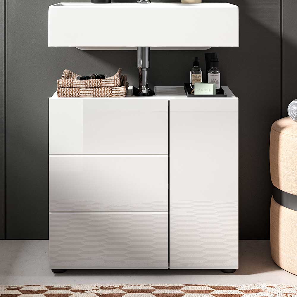 Pharao24.de Badezimmer Schrank in modernem Design zwei Drehtüren