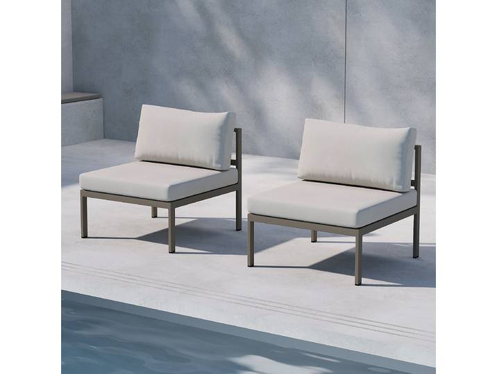 Loungesessel Copacabana 70 x 65 x 74cm Beige/Braun/Beige