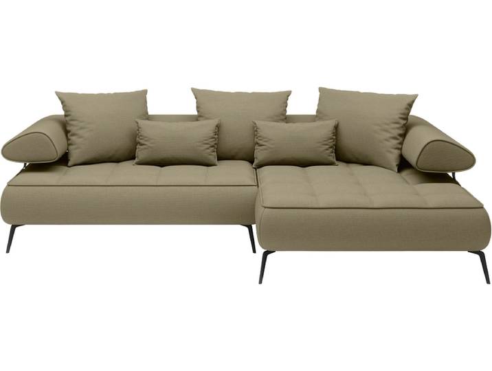 Ecksofa AMATISS SELEDO Stoff olivgrün