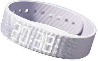 Quick Pick Pro VibeTrack Silent Alarm Fitness Watch With Pedometer For Students & Active Lifestyles white