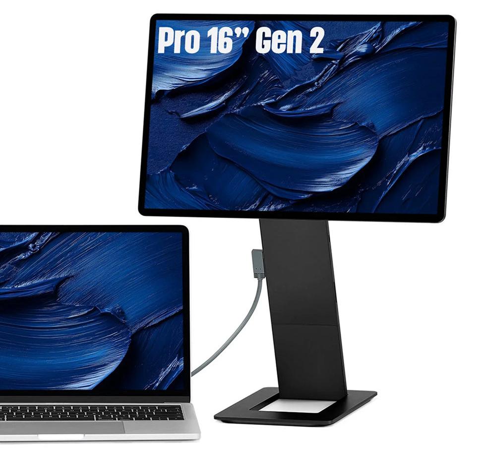 SOTSU FlipAction Pro 16 Gen 2 - Tragbarer Monitor 16 Zoll WQXGA 120 Hz USB-C, Zweitbildschirm für Laptop, Schwarz