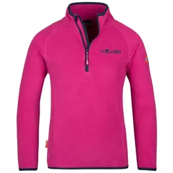 Trollkids Kids Nordland Half Zip - 176 - fireberry/navy