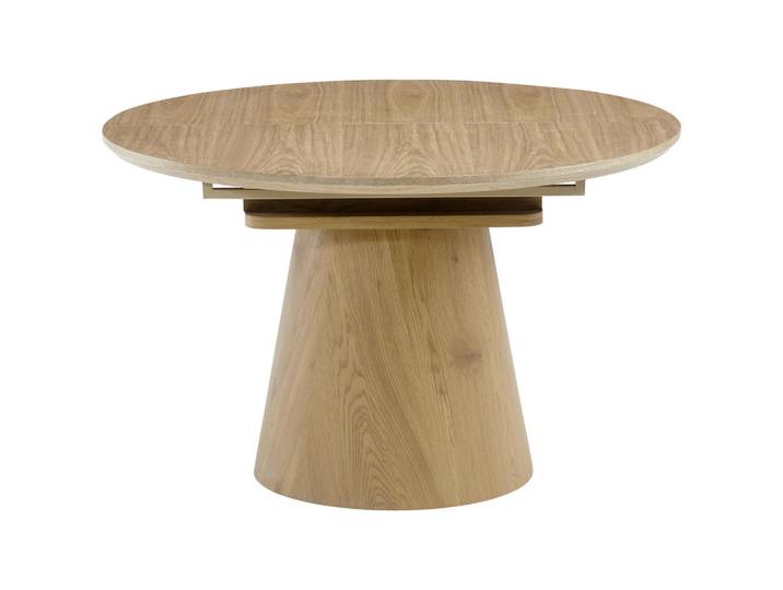 P & B Esstisch, Eiche, Holz, Esche, furniert, oval, konisch, 120x76x120-160 cm, ausziehbar, Esszimmer, Tische, Esstische, Esstische oval